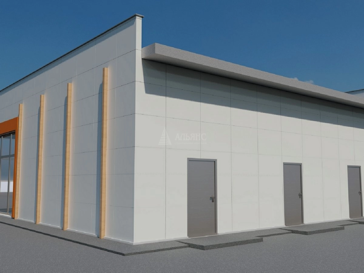 3D визуализация Магазин из сэндвич-панелей - фото 6