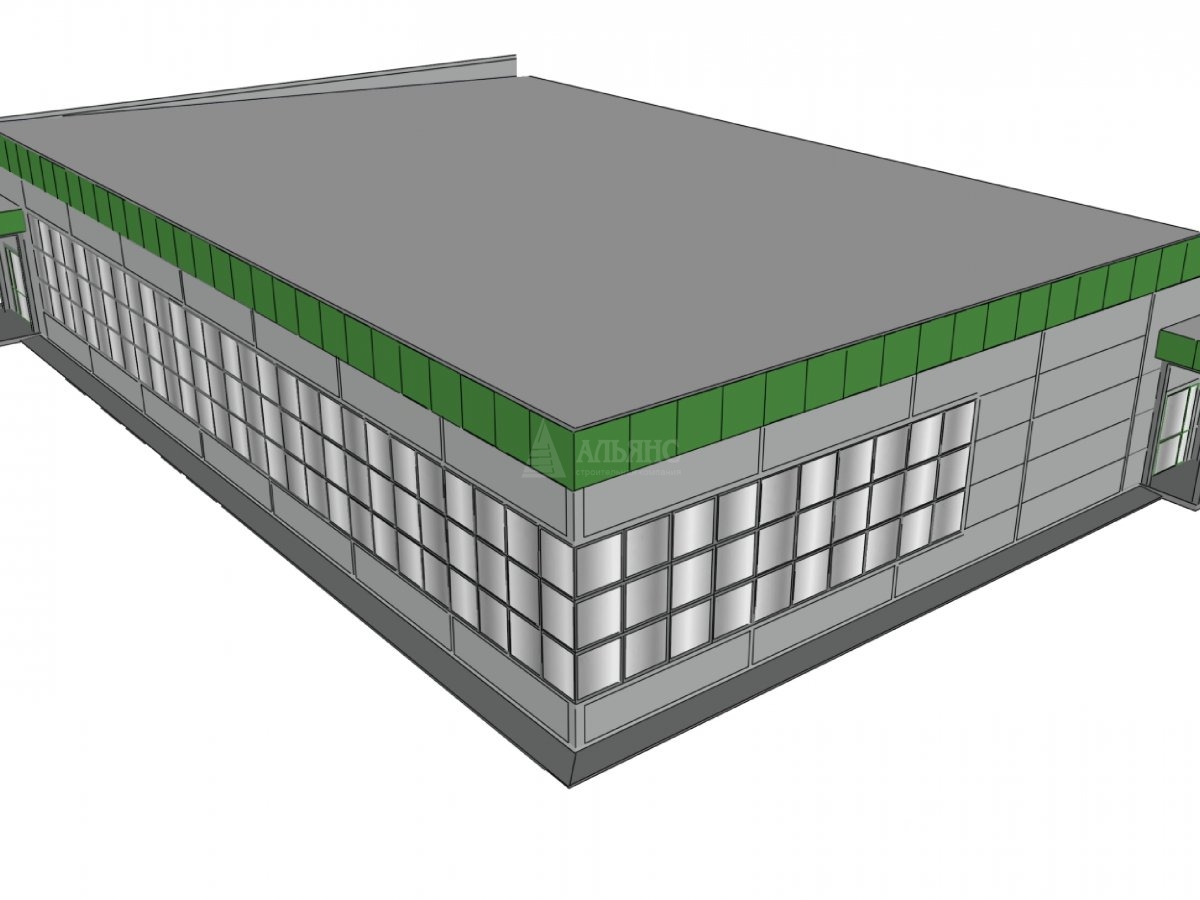 3D визуализация Магазин из сэндвич-панелей - фото 10