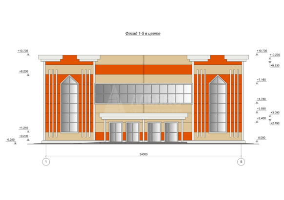 3D визуализация Торговый центр из сэндвич-панелей - фото 1