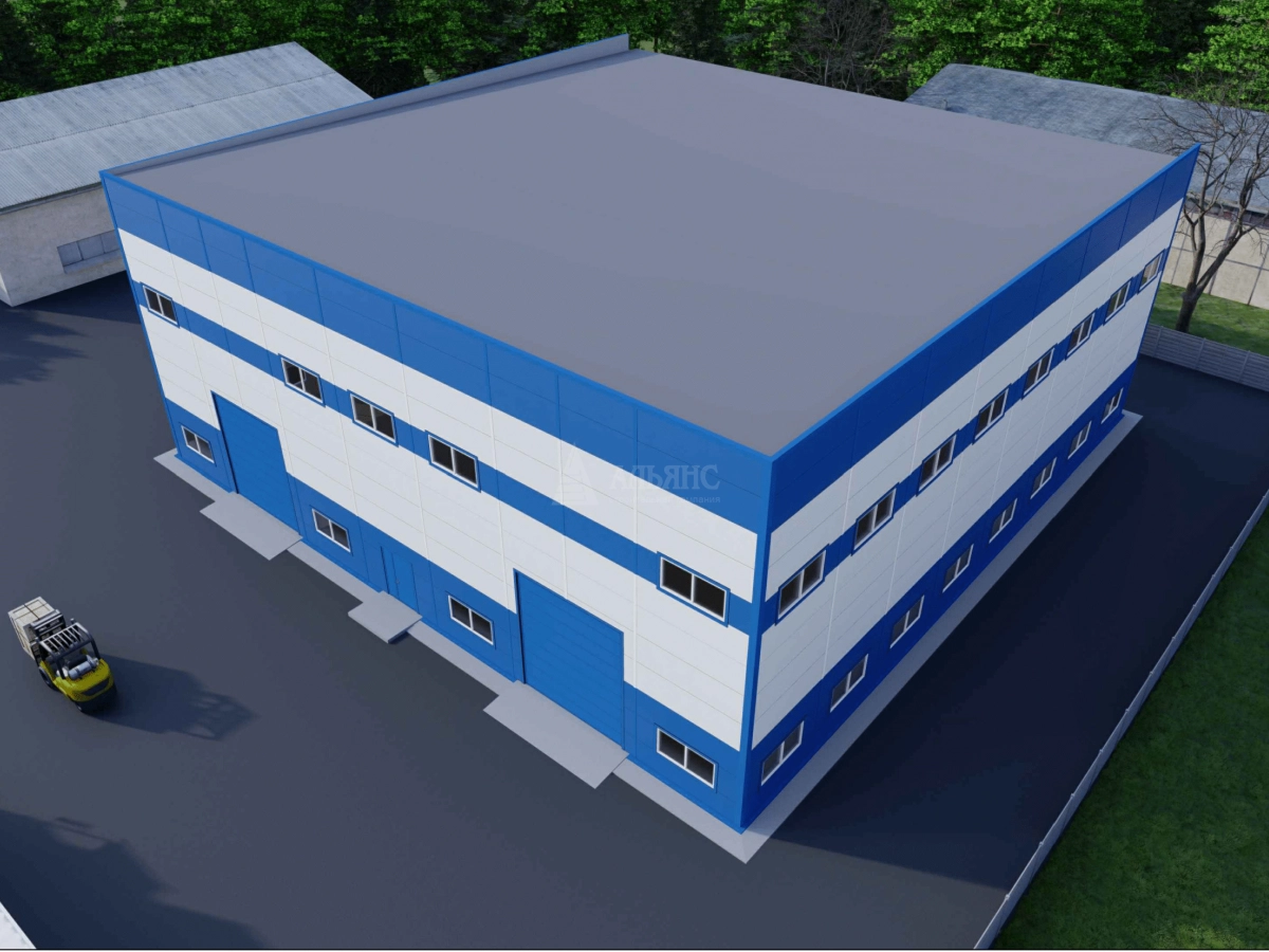 3D визуализация Склад из сэндвич-панелей - фото 5