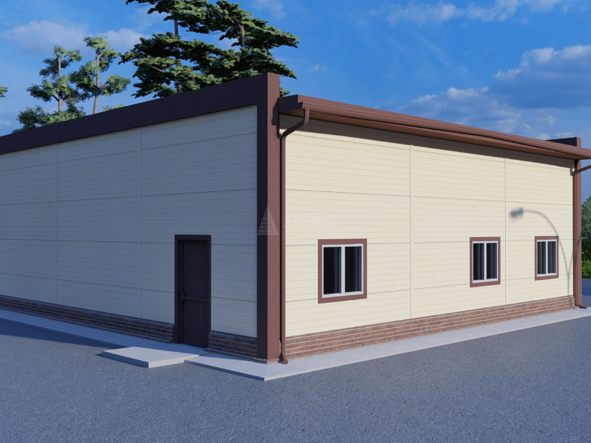 3D визуализация Магазин из сэндвич-панелей - фото 7