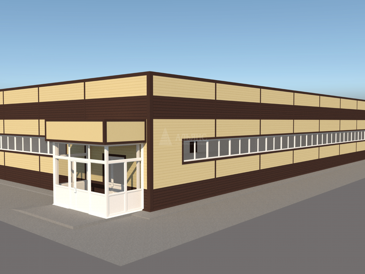 3D визуализация Магазин из сэндвич-панелей - фото 6