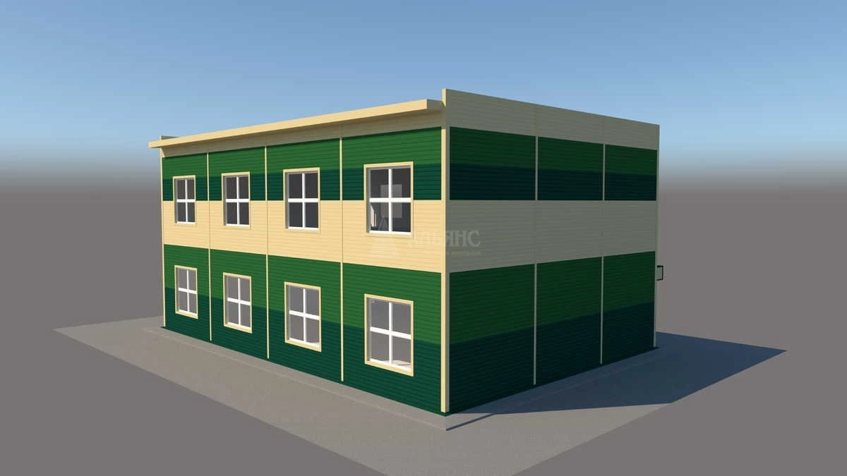 3D визуализация Офис из сэндвич-панелей - фото 11